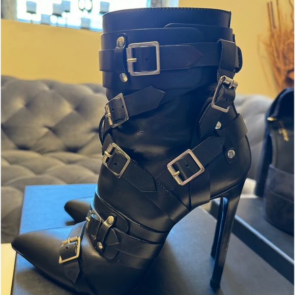 Saint Laurent Buckled Booties - Picture 4 of 11